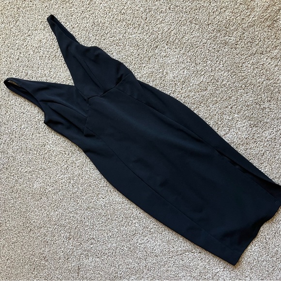 Lulus Iconic Moment Black Stretchy Bodycon Midi Dress - Size Medium - Picture 4 of 11